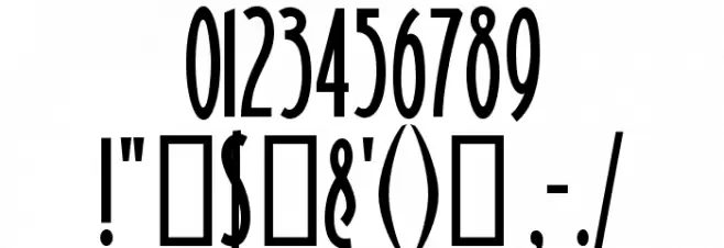 Binner Gothic Font OTHER CHARS