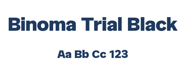 Binoma Trial Black Font Preview