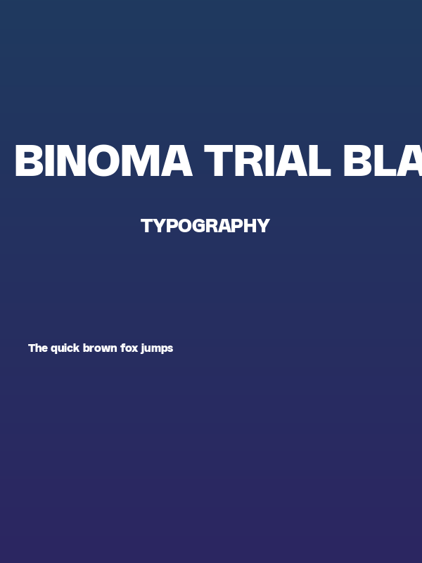 Binoma Trial Black Poster