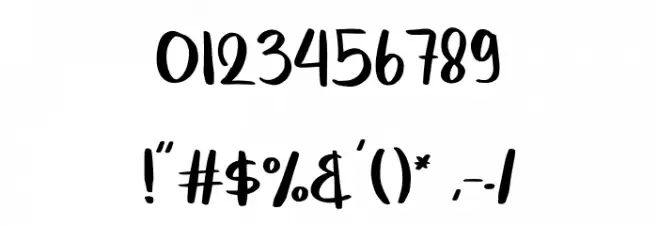 Binoty Font OTHER CHARS