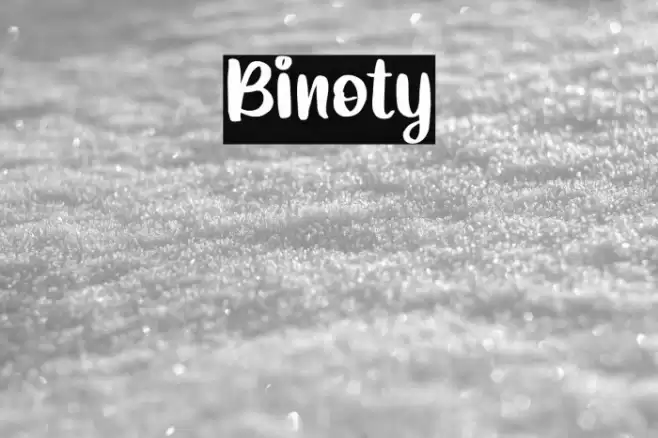 Binoty Font examples