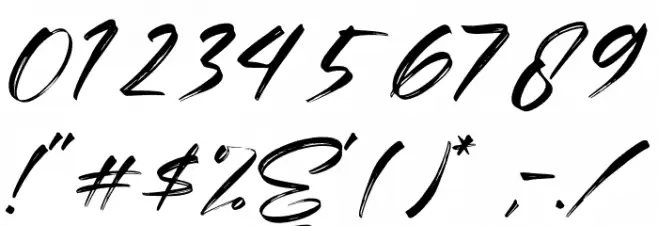 Bintang Signature Font OTHER CHARS