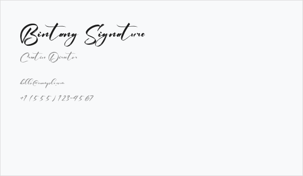 Bintang Signature Business Card