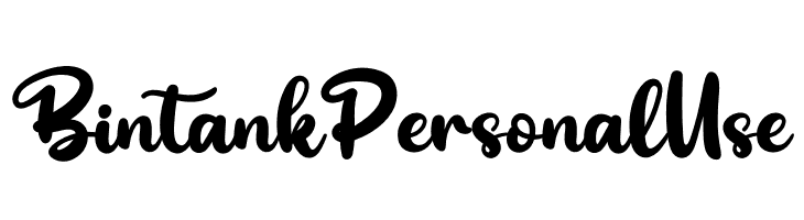 Bintank Personal Use  नि: शुल्क फ़ॉन्ट्स डाउनलोड