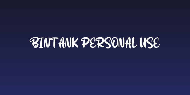Bintank Personal Use Social Header