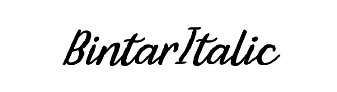 Bintar Italic  Free Fonts Download