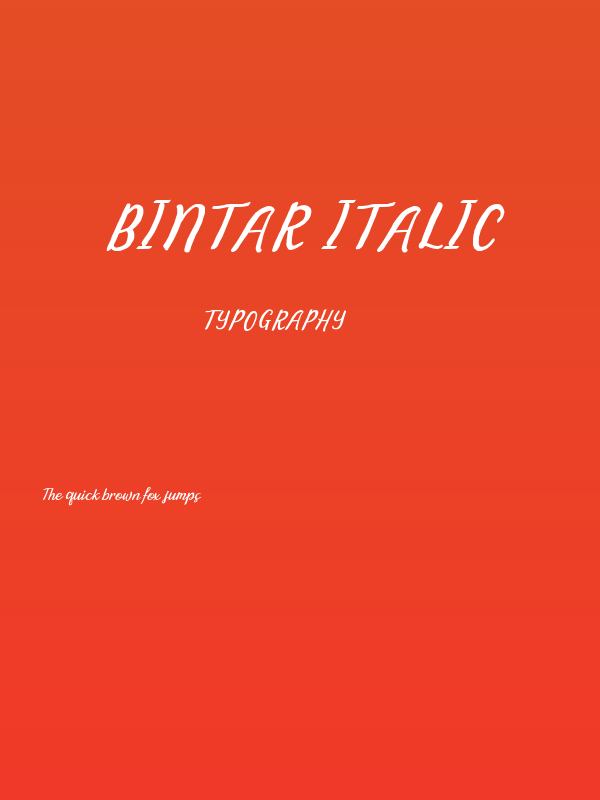 Bintar Italic Poster