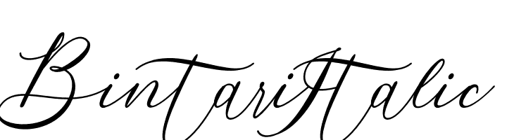 Bintari Italic  フリーフォントのダウンロード
