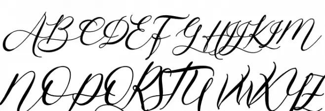Bintari Italic 字体 大写