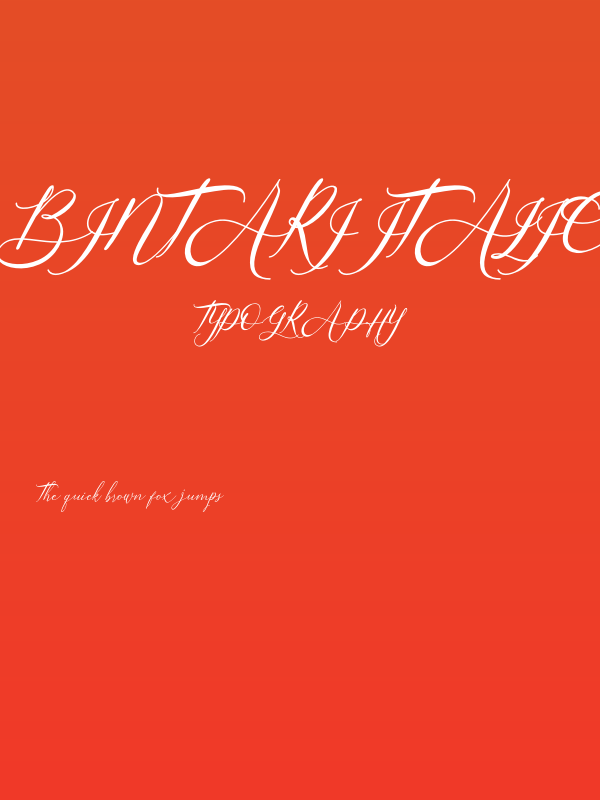 Bintari Italic Poster