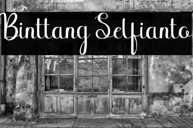 Binttang Selfianto Font examples