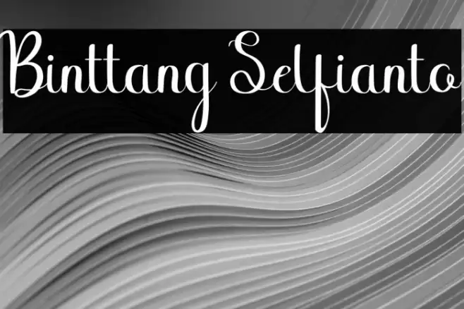 Binttang Selfianto Font examples