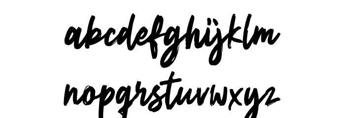 Bintton Font LOWERCASE