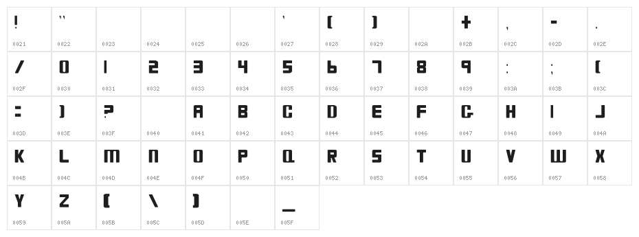 Bio-disc Thin Character Map