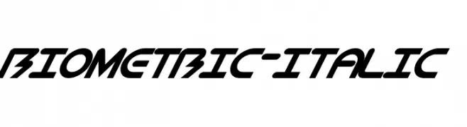BioMetric-Italic  font caratteri gratis