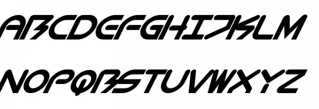 BioMetric-Italic خط أحرف كبيرة