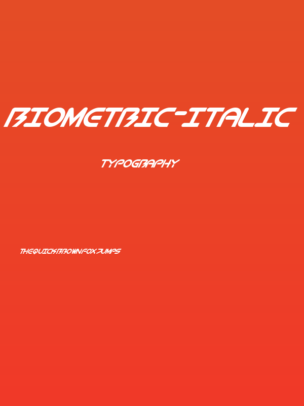 BioMetric-Italic Poster
