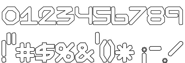 BioMetric-comichollow Font OTHER CHARS