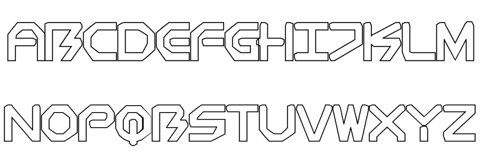 BioMetric-comichollow Font LOWERCASE