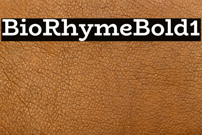 BioRhyme Bold1 Example 1