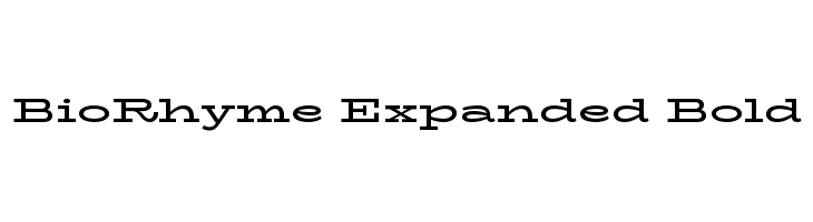 BioRhyme Expanded Bold  Free Fonts Download