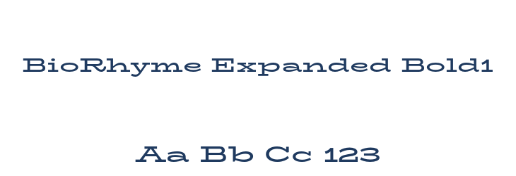 BioRhyme Expanded Bold1 Font Preview