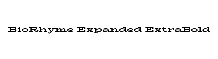 BioRhyme Expanded ExtraBold  フリーフォントのダウンロード