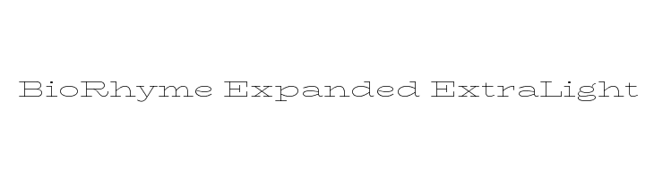 BioRhyme Expanded ExtraLight Font