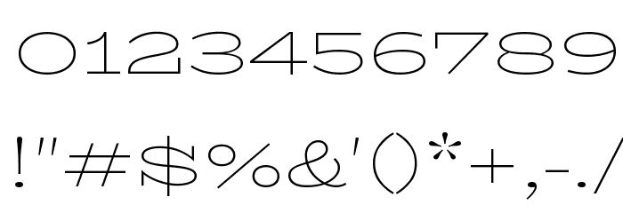 BioRhyme Expanded ExtraLight Font OTHER CHARS