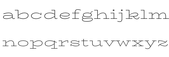 BioRhyme Expanded ExtraLight Font LOWERCASE