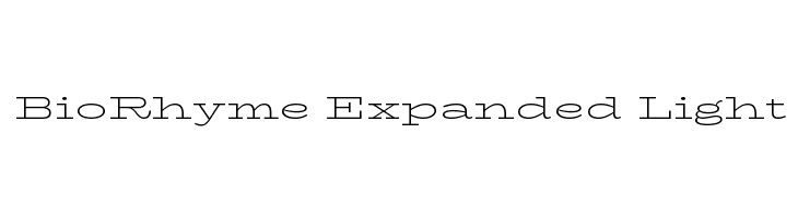 BioRhyme Expanded Light  नि: शुल्क फ़ॉन्ट्स डाउनलोड