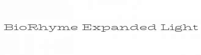 BioRhyme Expanded Light  नि: शुल्क फ़ॉन्ट्स डाउनलोड