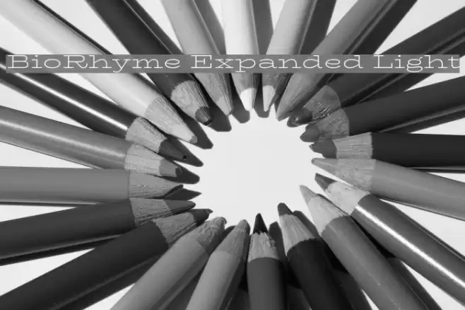 BioRhyme Expanded Light Font examples