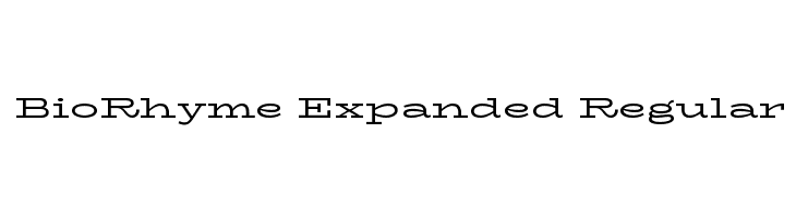 BioRhyme Expanded Regular  Free Fonts Download