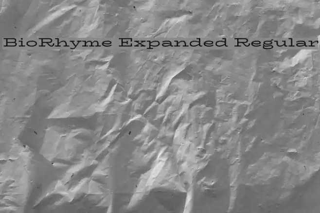 BioRhyme Expanded Regular Шрифта examples
