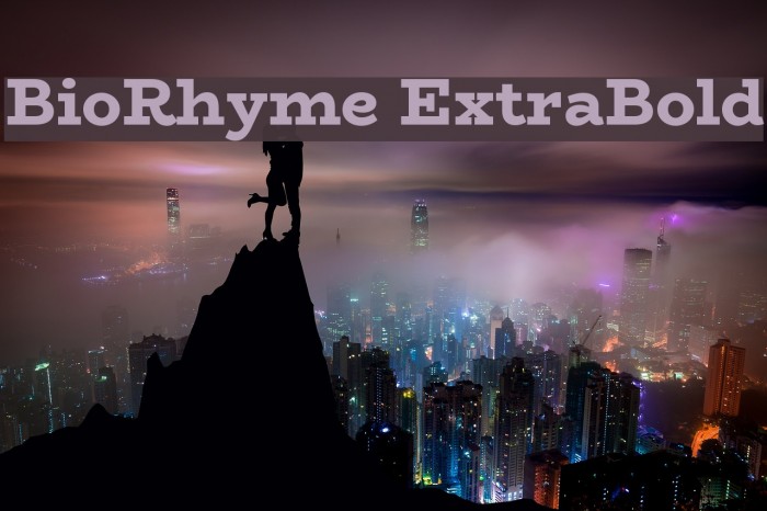 BioRhyme ExtraBold Шрифта examples