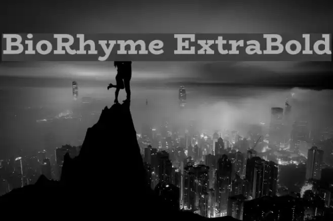 BioRhyme ExtraBold Schriftart examples