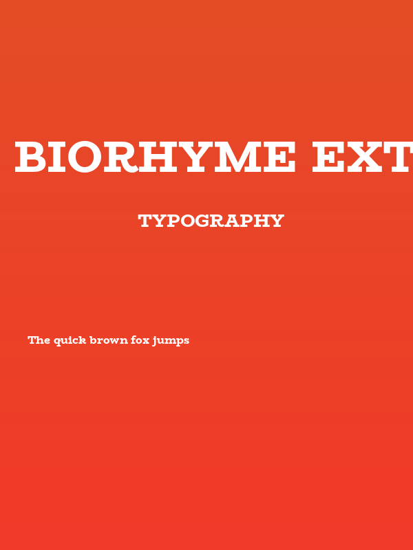 BioRhyme ExtraBold Poster