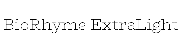 BioRhyme ExtraLight  フリーフォントのダウンロード