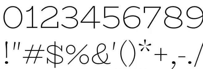 BioRhyme ExtraLight Шрифта ДРУГИЕ символов