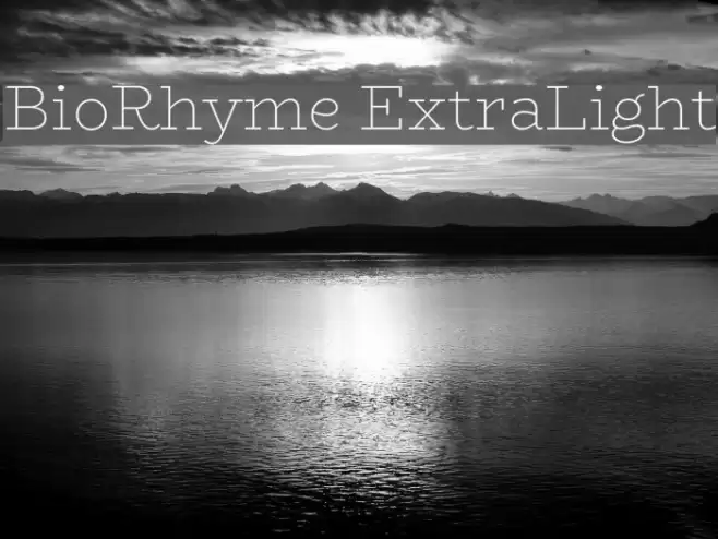 BioRhyme ExtraLight Шрифта examples