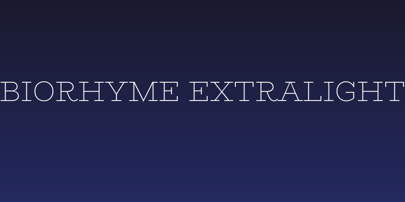 BioRhyme ExtraLight Social Header