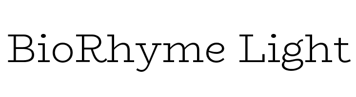 BioRhyme Light Font