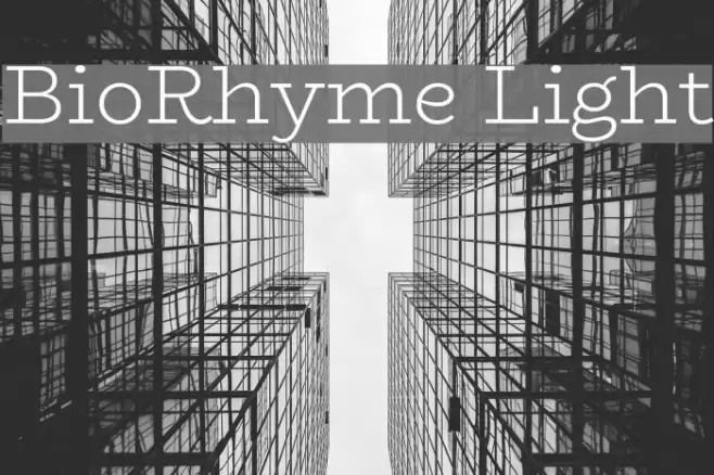 BioRhyme Light Font examples