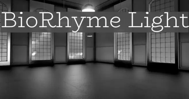 BioRhyme Light Font examples