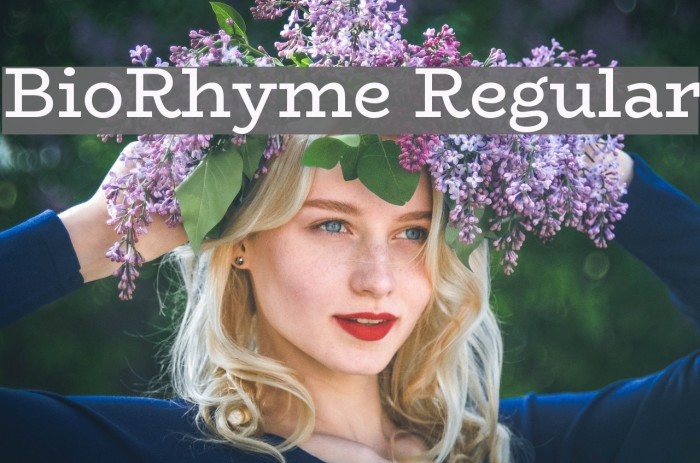 BioRhyme Regular Font examples