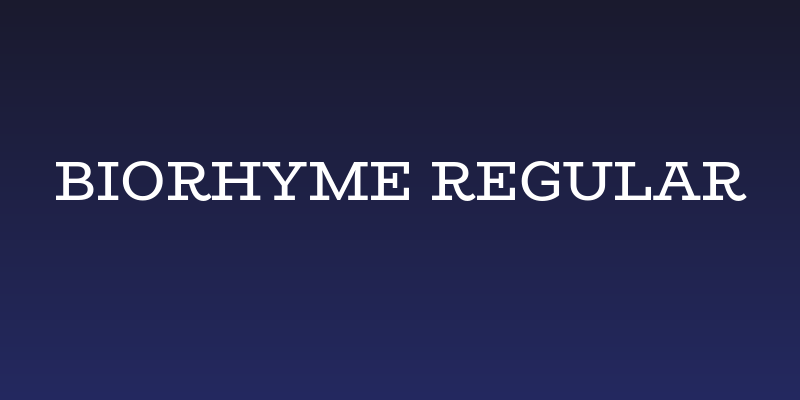 BioRhyme Regular Social Header