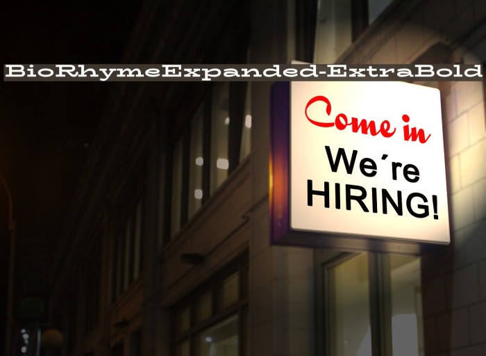 BioRhymeExpanded-ExtraBold Example 2