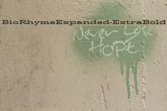 BioRhymeExpanded-ExtraBold Example 3