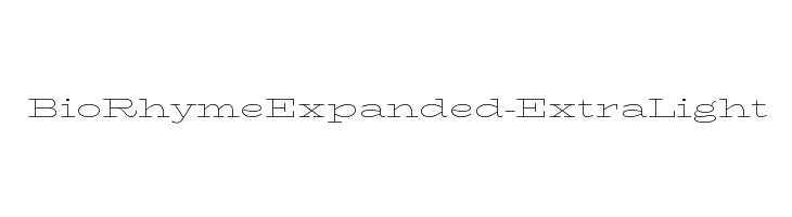 BioRhymeExpanded-ExtraLight  免费字体下载